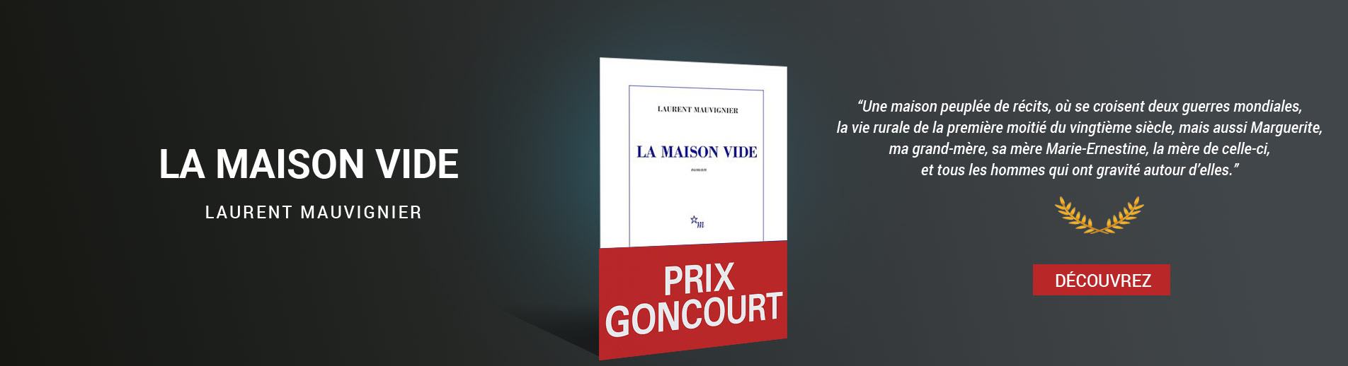 PRIX GONCOURT 2025 Laurent Mauvignier
